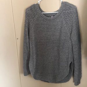 Grey Slit Sweater